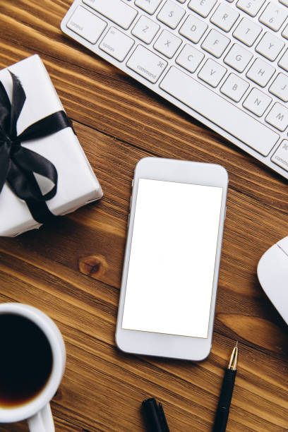istock Black Friday board on a white wooden table, top view 2180693488