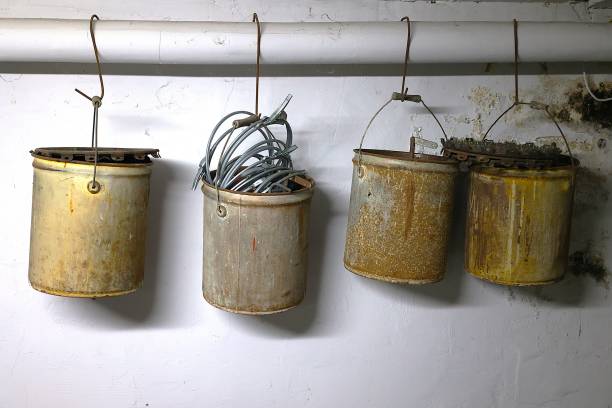 Weathered wrapped wooden handles