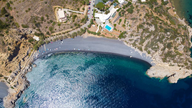 istock Volcano beach Mavra Volia Emporios on Chios island 2180706079