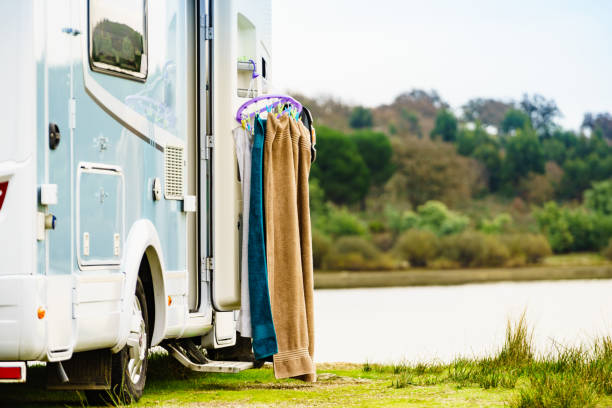 istock Camper rv camping on nature in Portugal 2180709709