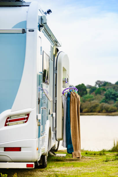 istock Camper rv camping on nature in Portugal 2180709908