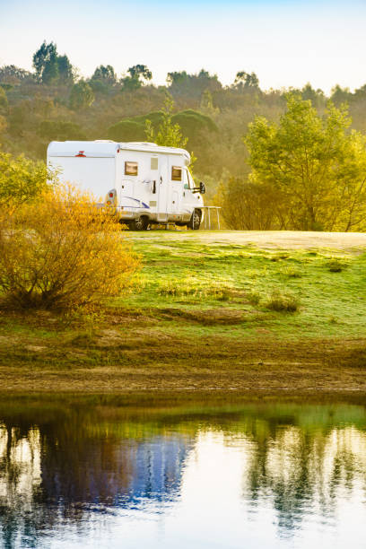 istock Camper rv camping on nature in Portugal 2180710646