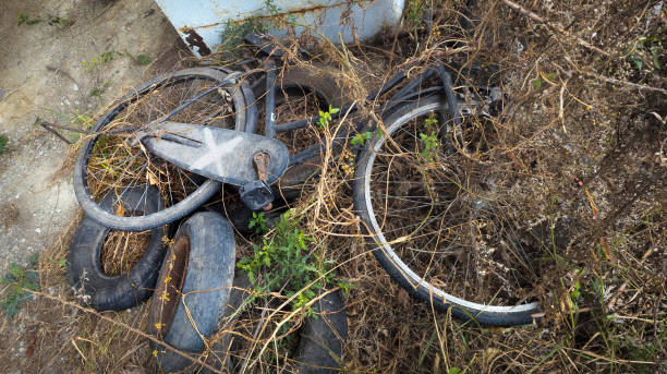 istock Abandoned Old Bike & Tires 2180713594