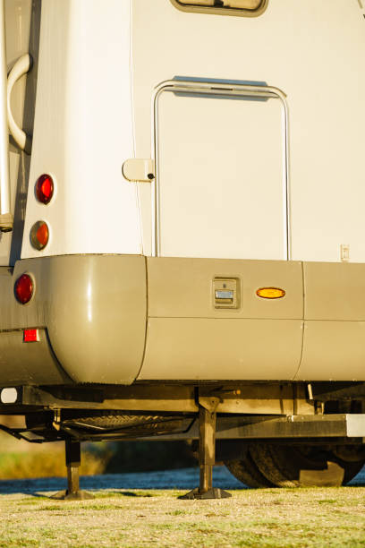 istock Camper with manual legs in use. 2180721281