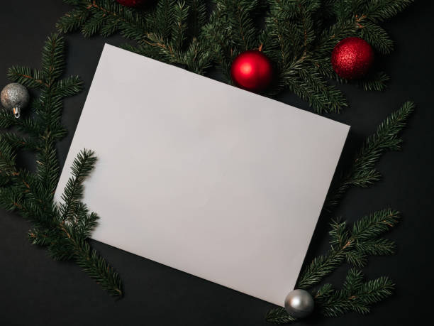 istock Mockup White Sheet for Christmas Card 2180723234