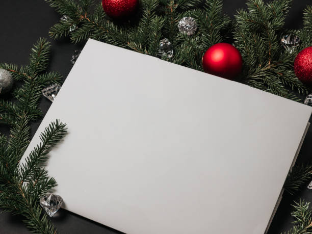 istock Mockup White Sheet for Christmas Card 2180723240