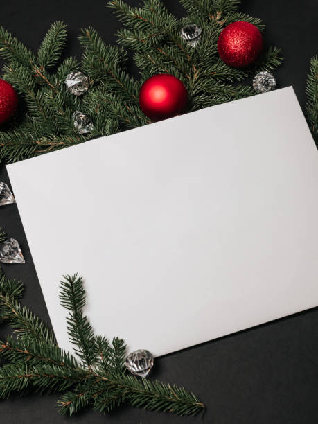 istock Mockup White Sheet for Christmas Card 2180723241