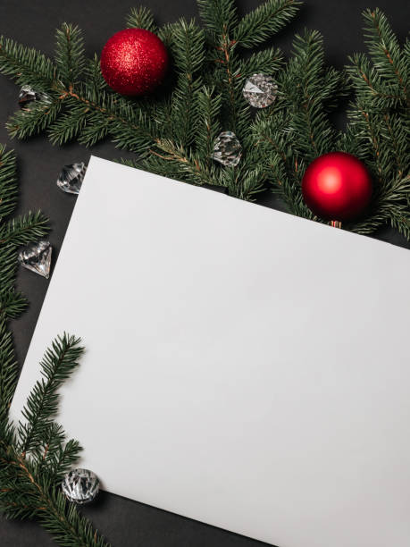 istock Mockup White Sheet for Christmas Card 2180723242