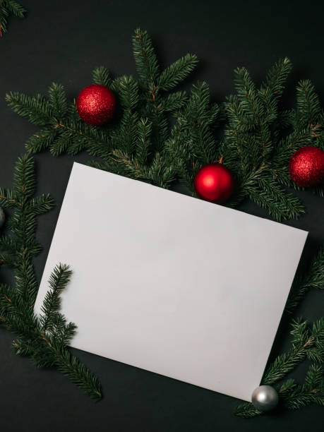 istock Mockup White Sheet for Christmas Card 2180723243