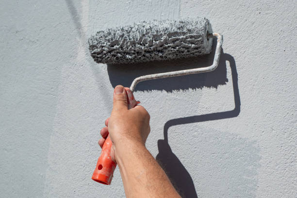 istock Painter painting the outside wall with his roller 2180726348