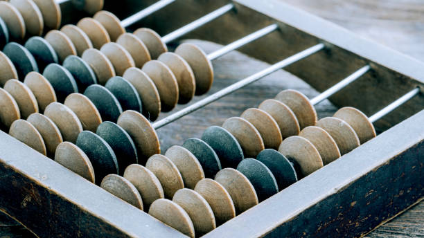 istock Accountant's abacus or abacus on wooden background 2180726569