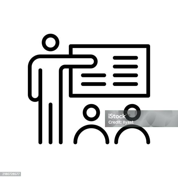 Training Draw A Simple Line Drawing Of Training Stock Illustration - Download Image ...