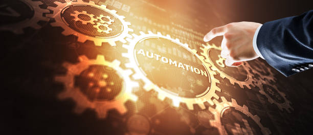 istock Automation Business and industrial process. Automation of business workflows 2180730476