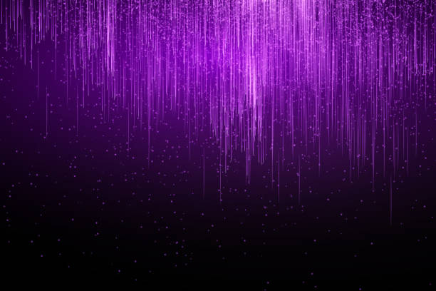 istock Christmas glowing bokeh confetti light and glitter texture overlay for your design. Festive sparkling violet dust. Holiday powder dust for cards, invitations, banners, advertising. 2180754887