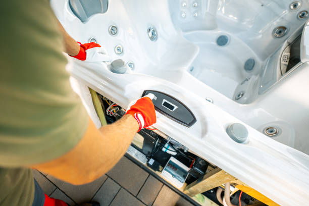 Repairing a Hot Tub Control Panel at a Residential Location During Daylight Hours