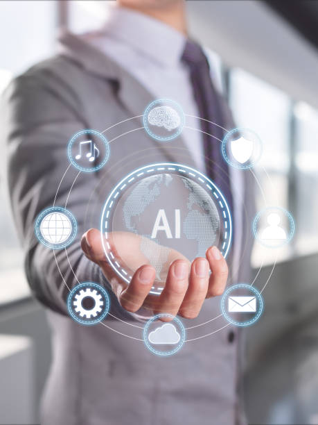 istock Vertical photo. AI assistant that manages and analyzes data, business, email and document protection 2180777890