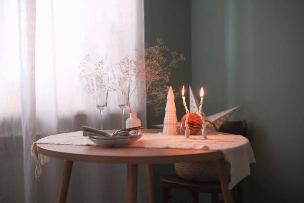istock An Elegant Autumn Table Setting featuring Decorative dried Branches along with Beautiful Glassware 2180781424