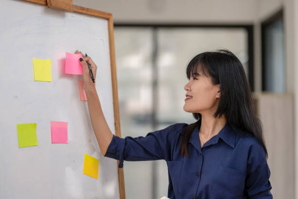 istock Young Businesswoman planning Strategy Analysis. Study the marketing plan for better planning. 2180785262
