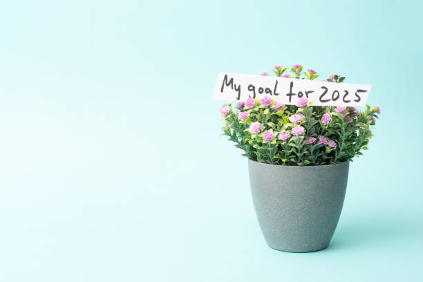 istock New Year resolution 2025, goals for the future, learning skill, time for action and change 2180785297