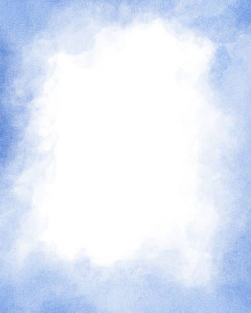 Abstract Watercolor Vignette Background - Light Blue - with copy space