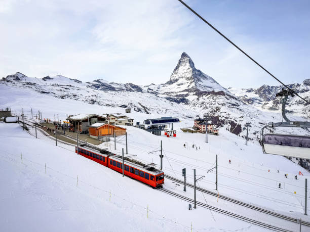 istock Train at Gornergrat cog railway, Switzerland 2180808608