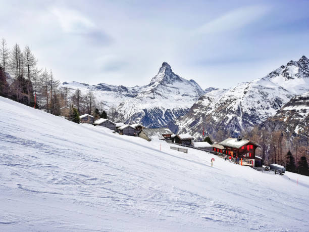 Winter ski resort Zermatt with Matterhorn, Mattertal, Valais canton, Switzerland,.