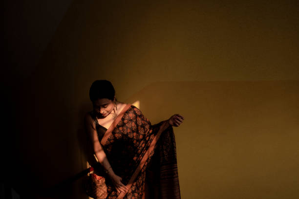 Traditional looking lady wearing saree