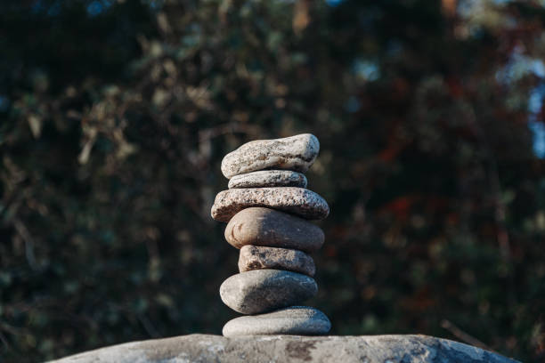 istock pyramid of stones in Karelia 2180814235