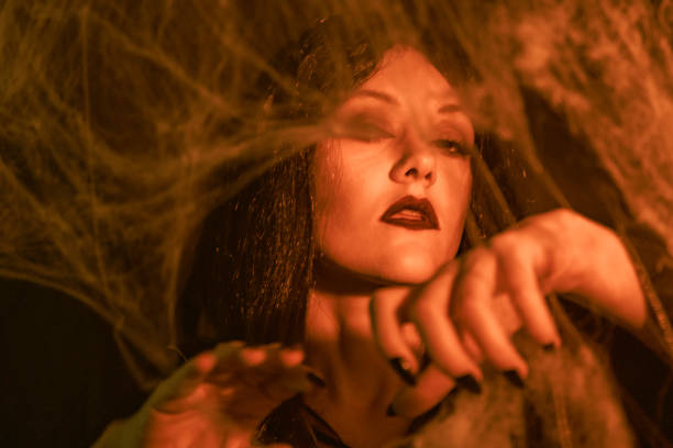 Close-up of a model with an artistic make-up