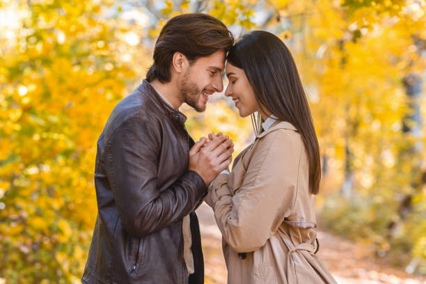 istock Man in love making confession to his girlfriend in forest 2180817730