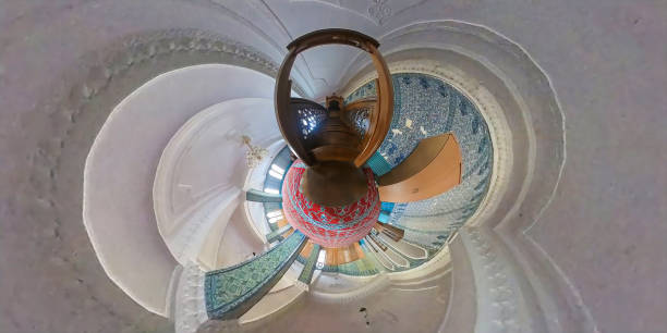 Interior view of A Mosque, Little Planet Format
