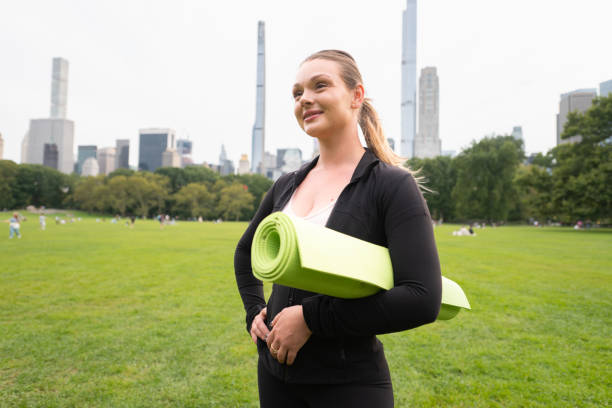 Yoga instructor portrait in Central Park New York City