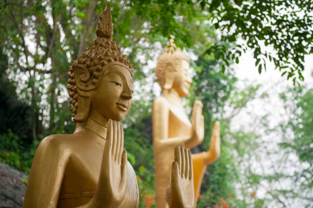 Buddhist statues near Luang Prabang, Laos