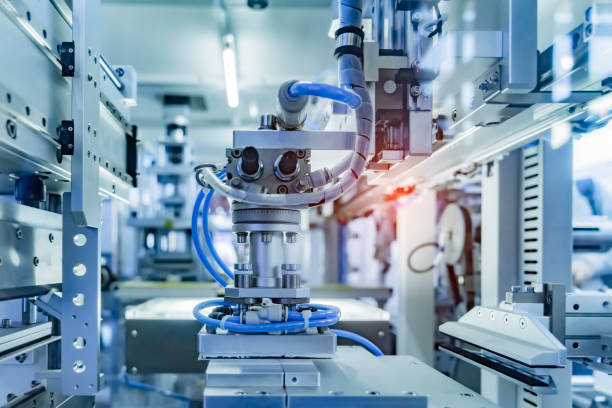 istock pneumatic piston sucker unit on industrial machine,automation compressed air factory production 2180855923