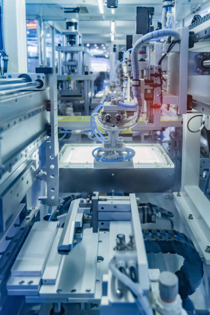istock pneumatic piston sucker unit on industrial machine,automation compressed air factory production 2180855934
