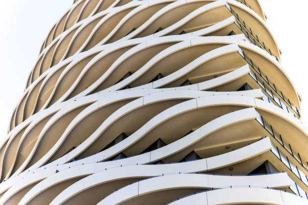 istock Closeup modern apartment building, abstract background with copy space 2180858392