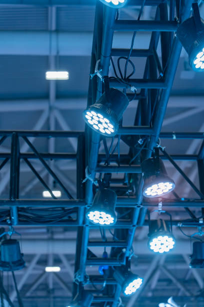 istock LED stage lighting fixtures at the show 2180860352
