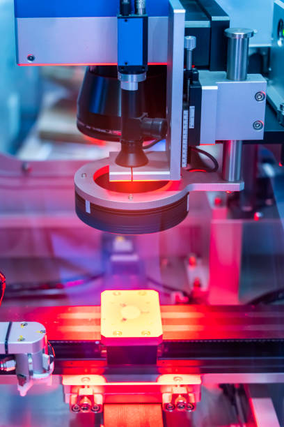 istock smart robot in manufacturing industry for industry 4.0 and technology concept. Robotic vision sensor camera system. 2180860507