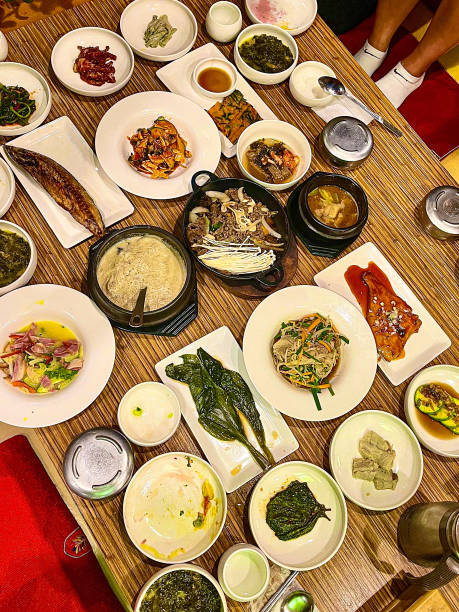 istock korean meal dinner side dishes kimchi and meat fish soup 2180863735