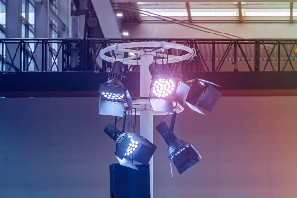 istock LED stage lighting fixtures at the show 2180863924