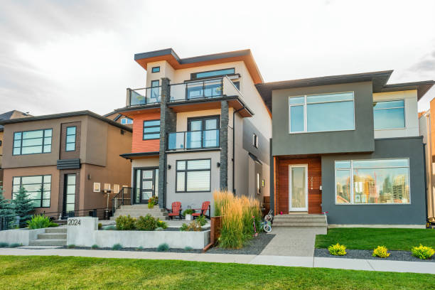 Facade of newly constructed home