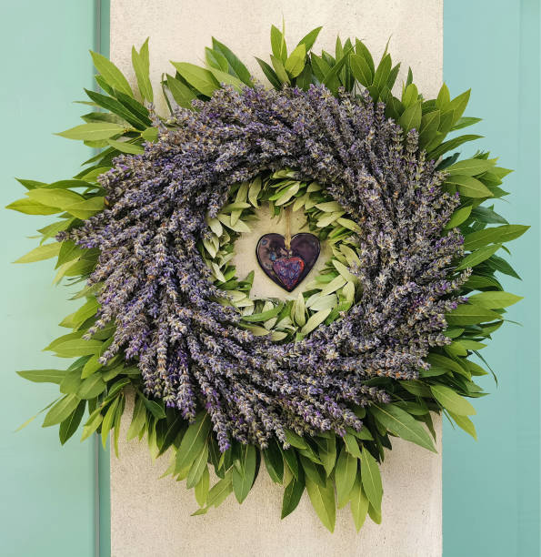 Beautiful Lavender Wreath with Heart Symbol