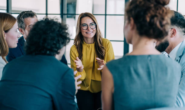 istock Business persons on meeting in the office. 2180893214