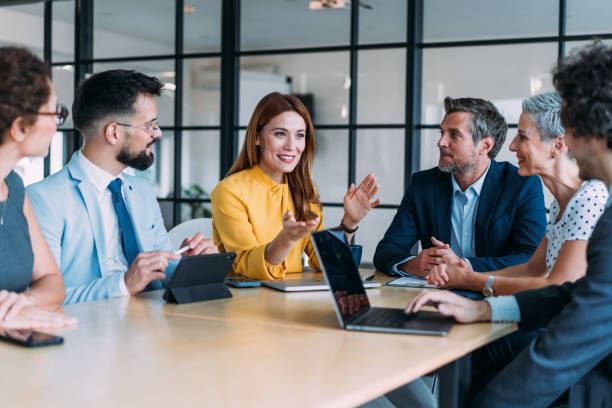 istock Business persons on meeting in the office. 2180893281