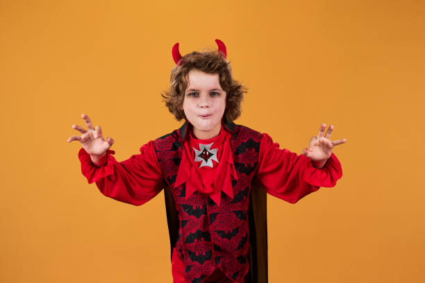 istock Boy in costume of vampire or demon 2180893337