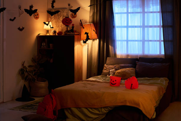 istock Double bed with two buckets for treats 2180893427