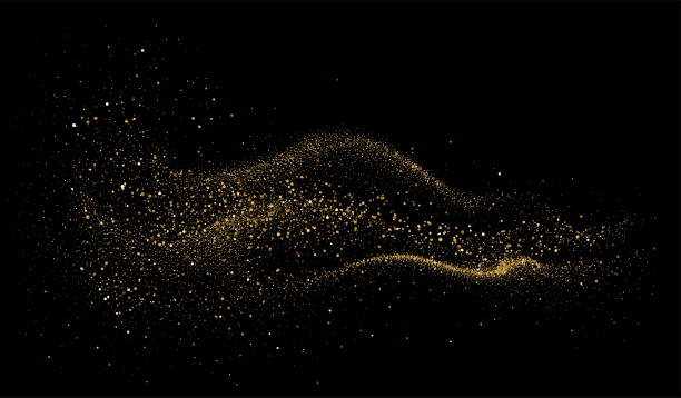 istock Abstract shiny gold glitter design element. For New Year, Merry Christmas greeting card design 2180894365