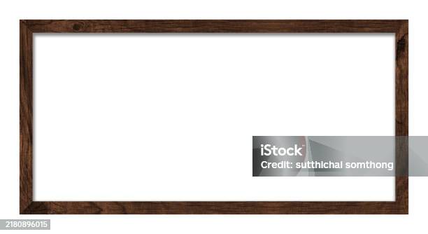 Rectangular Picture Frame Old Wooden Frame Vintage Style With Empty ...