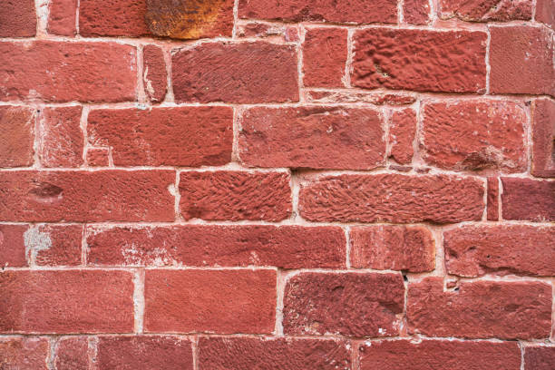 Texture of a red brick wall typical of the town of Collonges la Rouge in the Limousin region of France