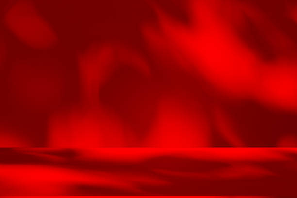 istock Wall interior background, studio and backdrops show products.with shadow from window color red . background for text insertion and presentation product 2180906896